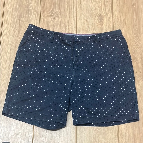 Tommy Hilfiger Blue and White Flat Front Shorts - Picture 1 of 10
